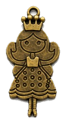 Girl with crown charm